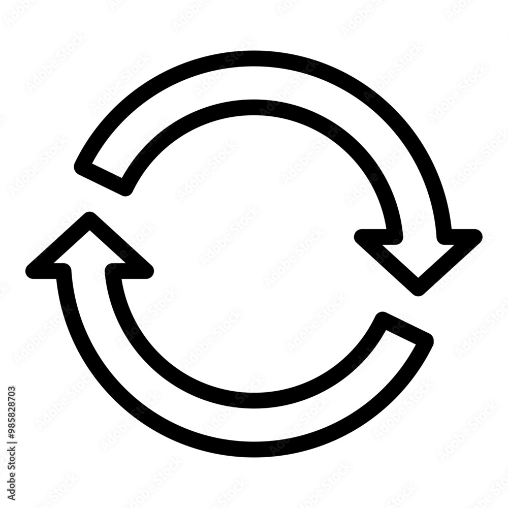 Reuse icon. Vector line icon Reuse icon. Vector line icon