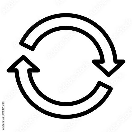 Reuse icon. Vector line icon