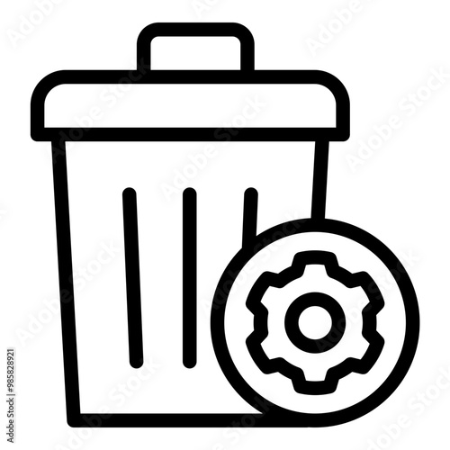 Waste management icon. Vector line icon