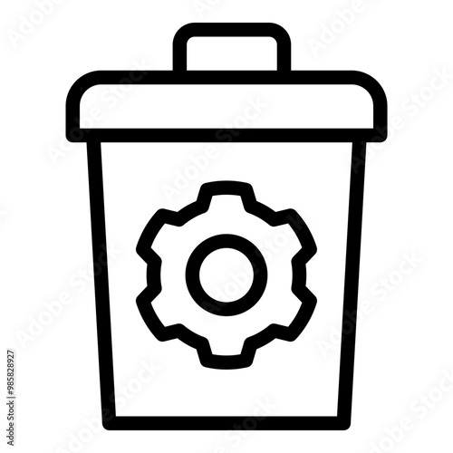 Waste management icon. Vector line icon