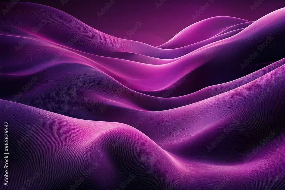Fototapeta premium Abstract purple background with wavy lines.