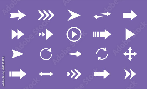 Set of vector arrows. Vector arrows icon pack