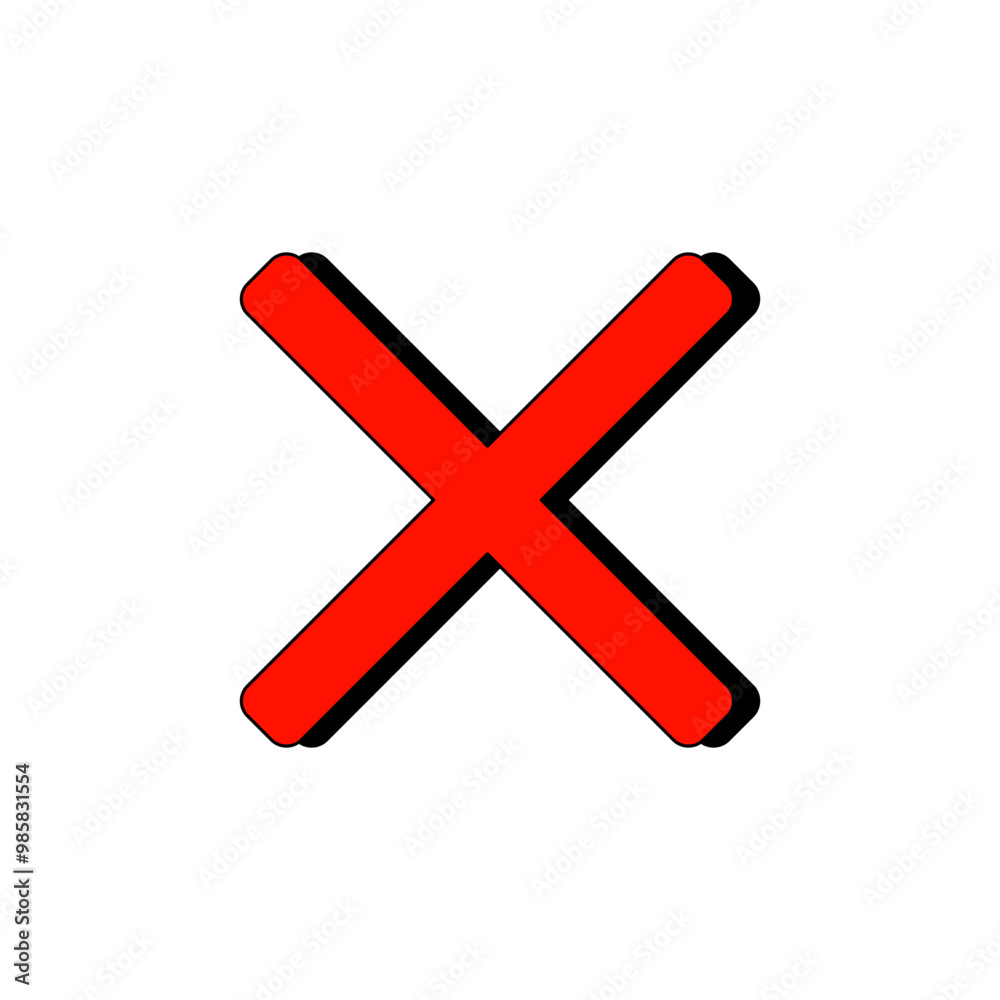 Obraz premium red cross mark
