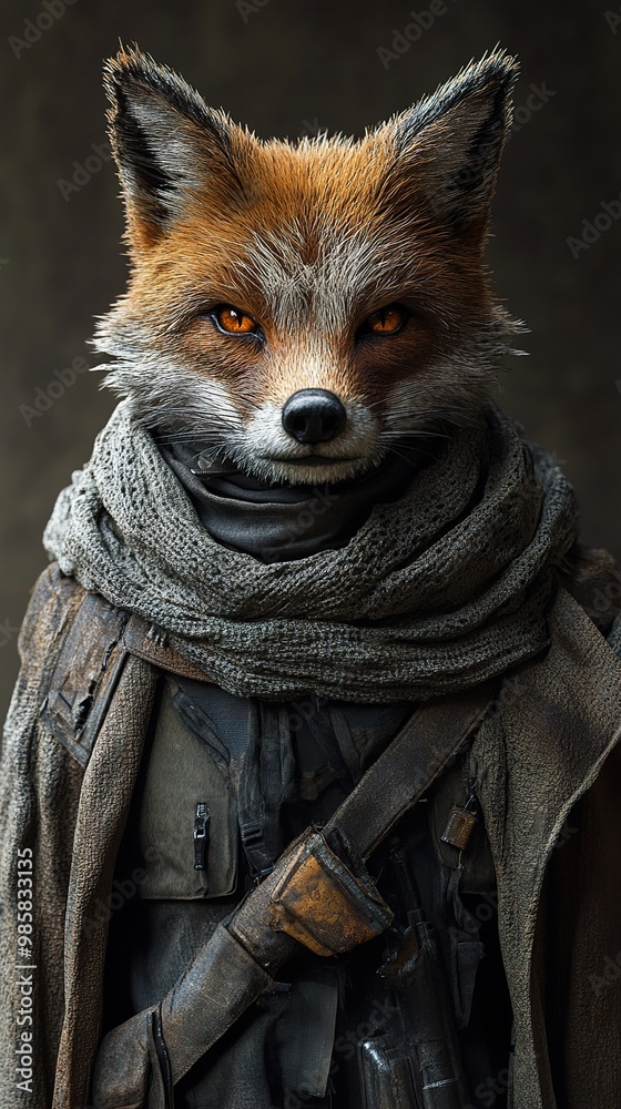 Red Fox Warrior: A Post Apocalyptic Fantasy Portrait Red Fox Warrior: A Post Apocalyptic Fantasy Portrait