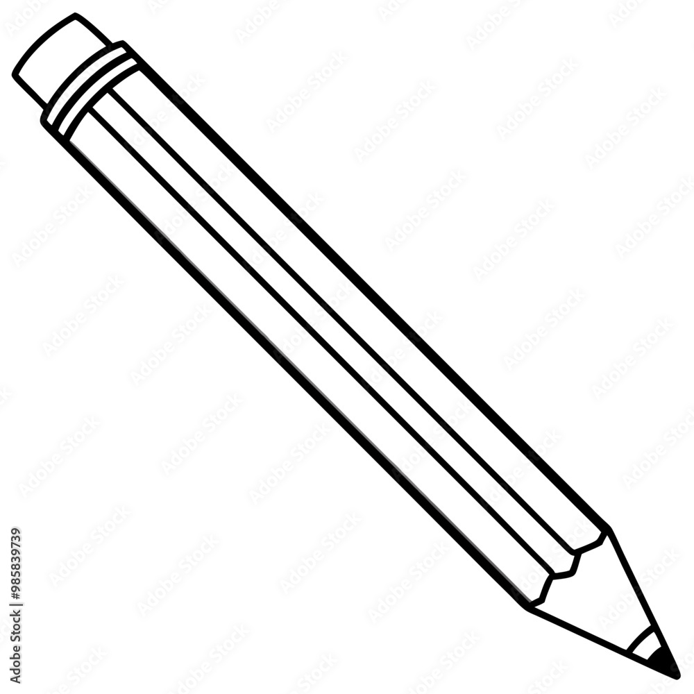 Pen line art vector illustration Pen line art vector illustration