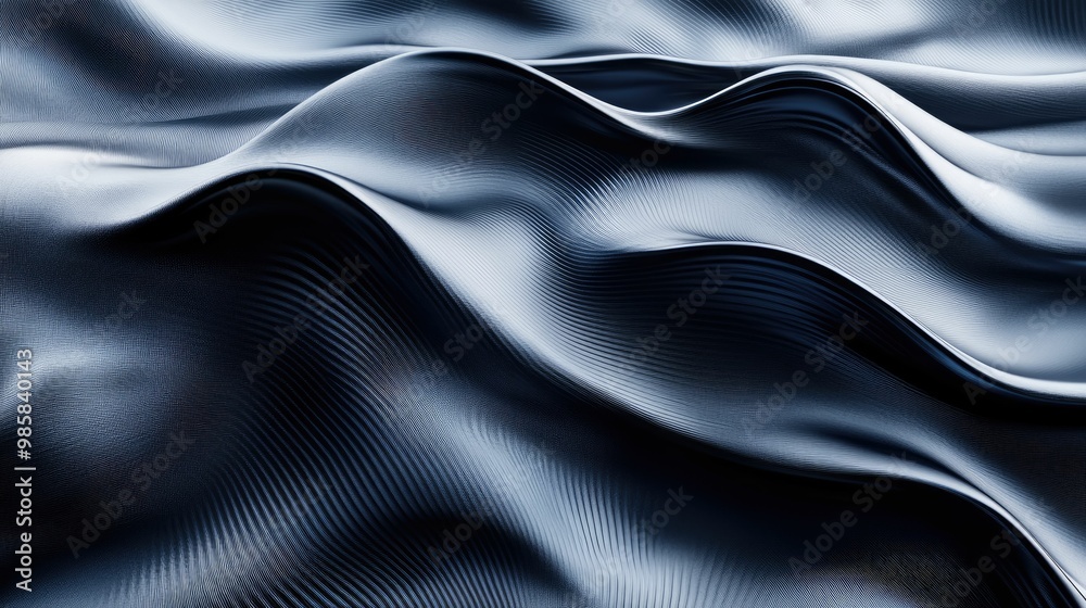 Naklejka premium Abstract waves of dark fluid texture.