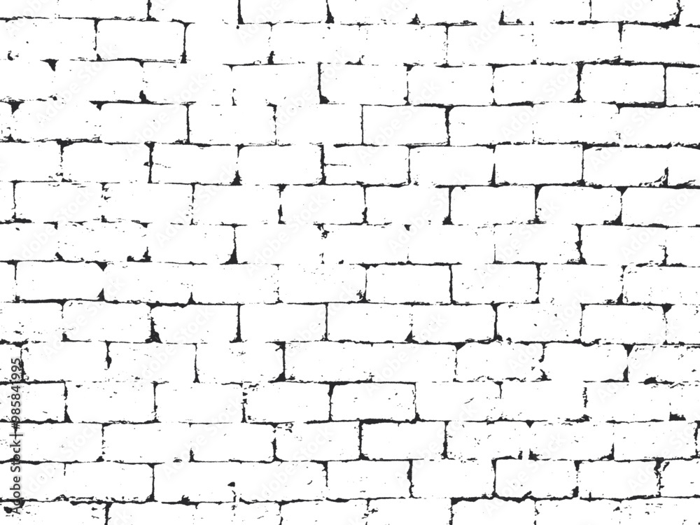 A black and white textured image of a weathered brick wall A black and white textured image of a weathered brick wall