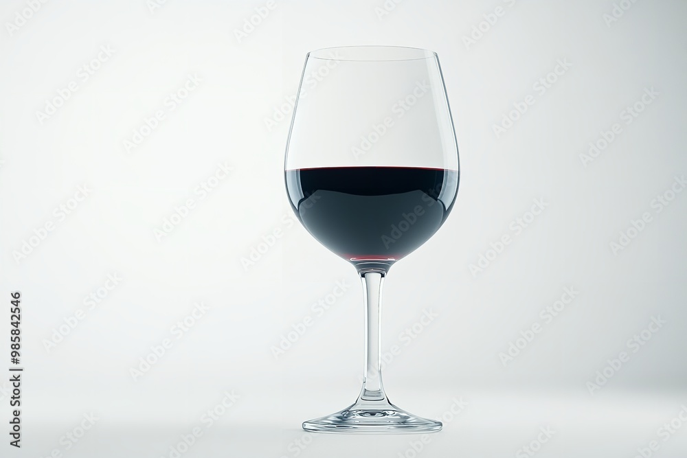 A Malbec glass isolated against a white backdrop. Generative Ai A Malbec glass isolated against a white backdrop. Generative Ai