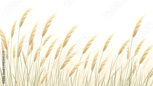 Soft hues of golden grasses create a tranquil visual atmosphere.