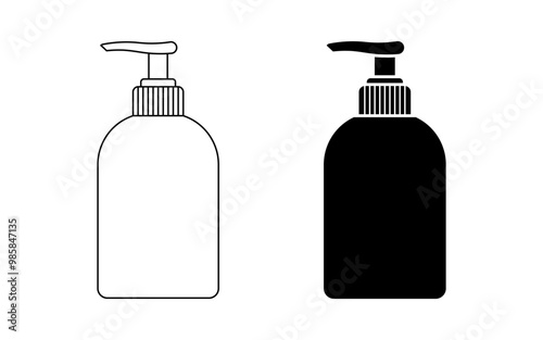 soap dispenser icon set isolated on white background