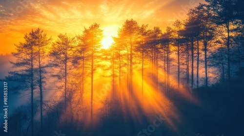 Sunrise through the Trees