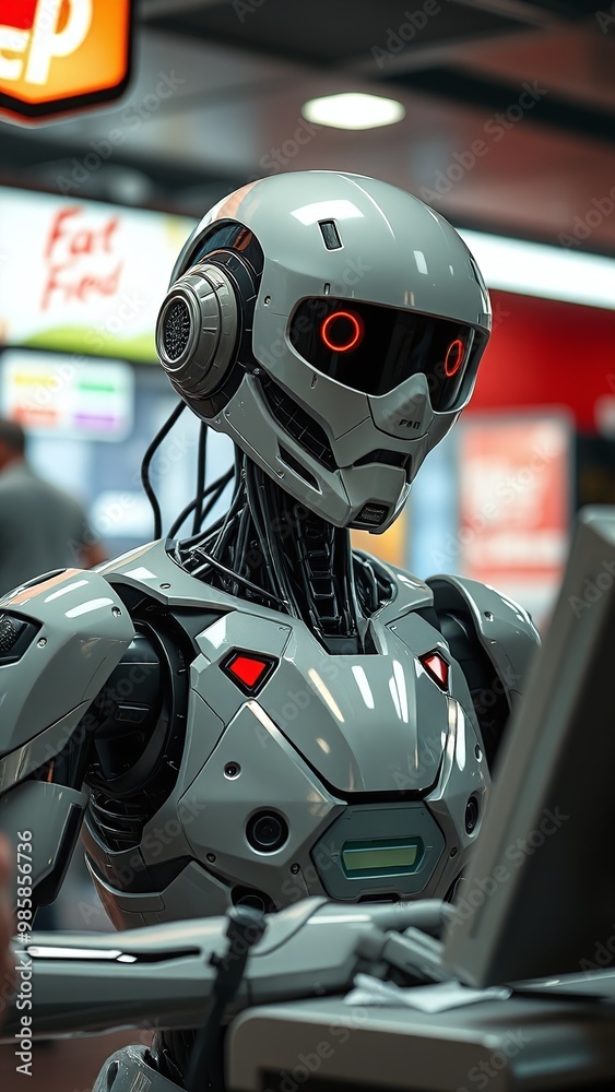Almost Normal looking scene featuring the future of the workforce. Various photo-realistic scenes depicting AI workers and teachers. Almost Normal looking scene featuring the future of the workforce. Various photo-realistic scenes depicting AI workers and teachers.