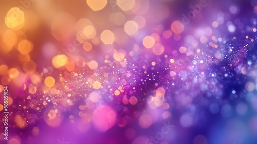 Abstract Background with Blurred Lights and Glitter