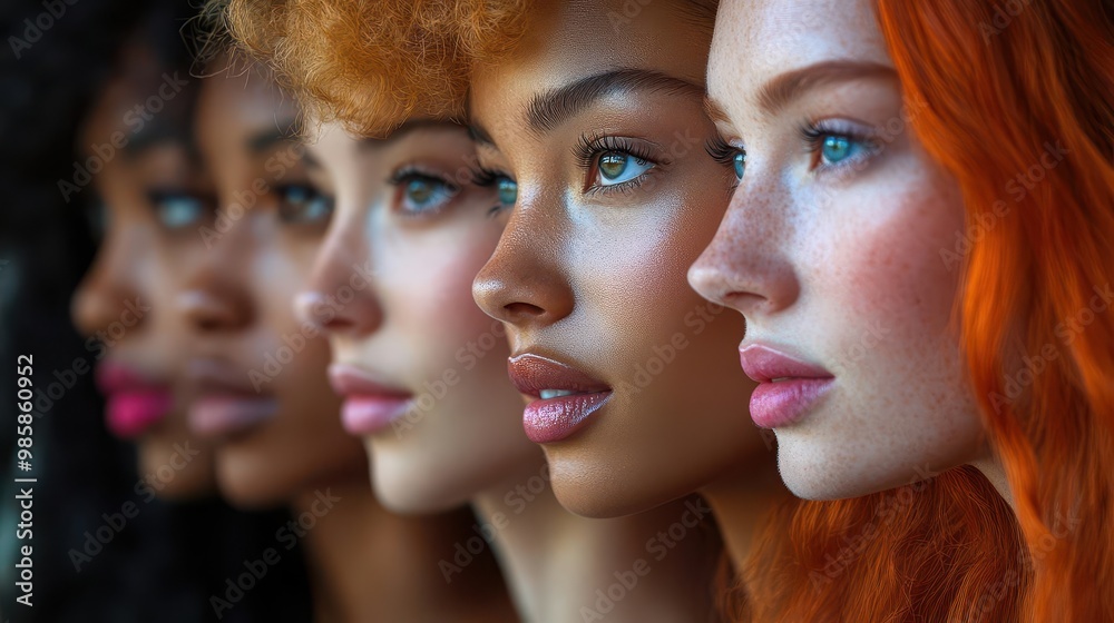 diverse beauty portrait showcasing a group of radiant women with varying ethnicities ages and features emphasizing their natural glow and confidence against a soft luminous background diverse beauty portrait showcasing a group of radiant women with varying ethnicities ages and features emphasizing their natural glow and confidence against a soft luminous background
