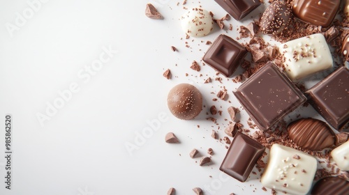 A Delicious Celebration of Chocolate: Various Confections Captured in a Sweet Showcase photo