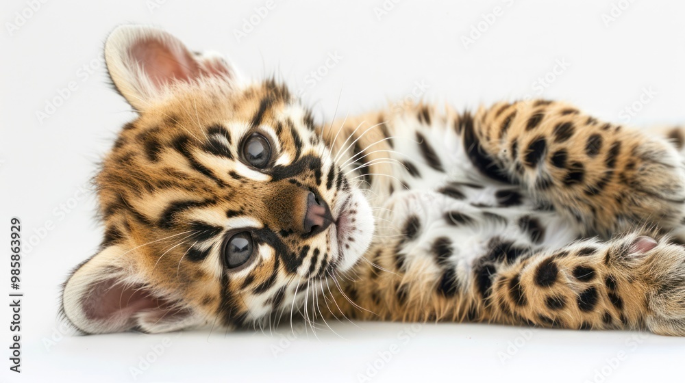Obraz premium Adorable Baby Ocelot Portrait