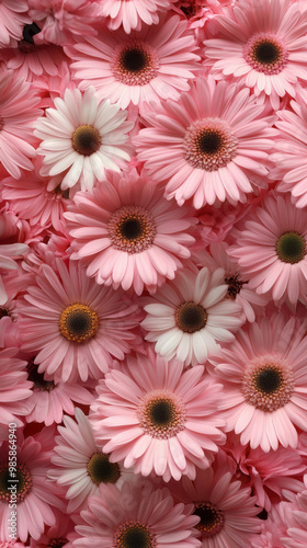 background of baby pink daisies