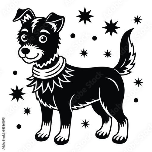 Dog Silhouette Vector Art, Icons, and Graphics 
