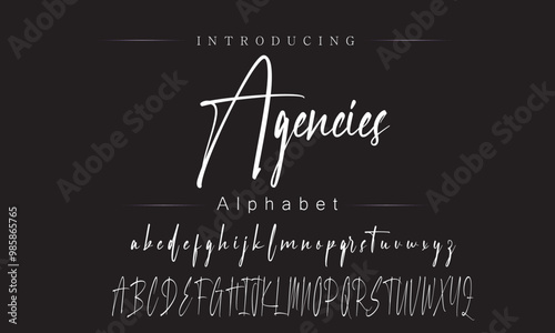 Chic Brush Font in Stylish Business Cards and Invitations