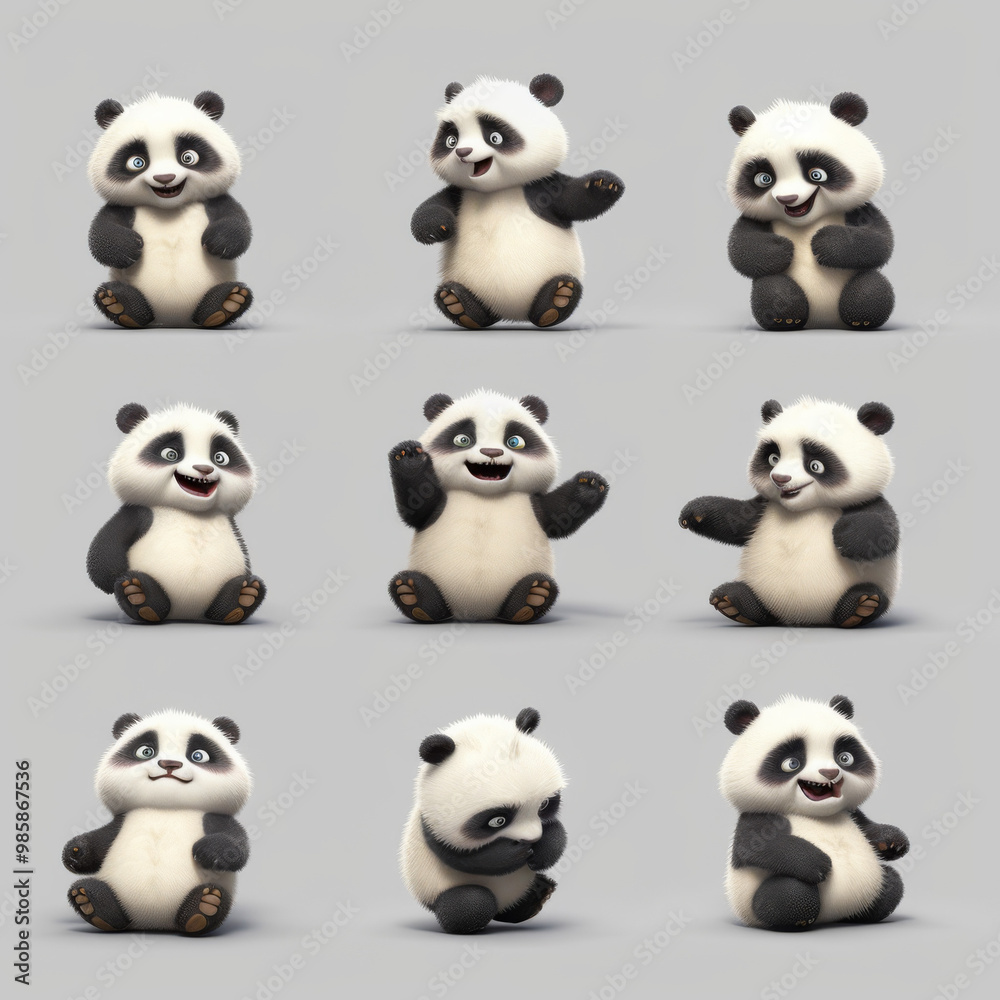 a cute panda, emoji pack a cute panda, emoji pack