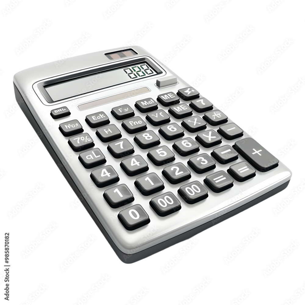 Modern Calculator Isolated on Black Background Modern Calculator Isolated on Black Background