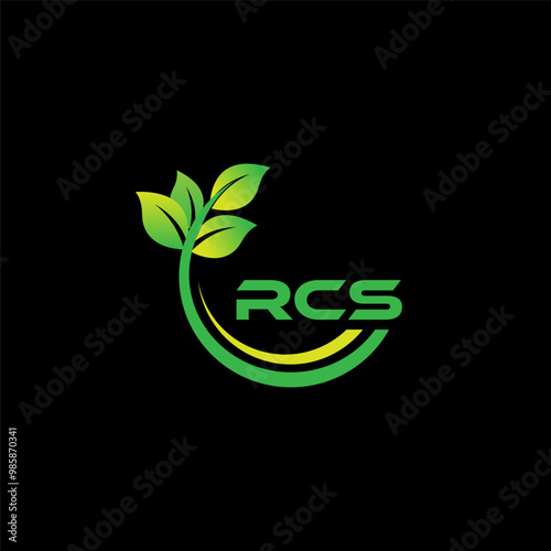 Abstract lette RCS Logo design photo