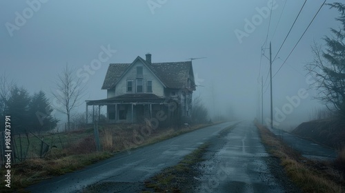 Abandoned House in Fog