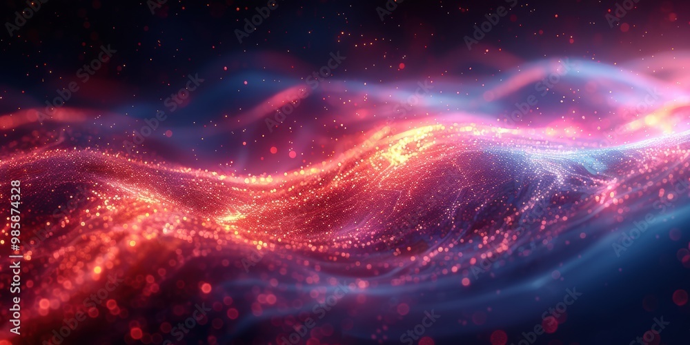 Obraz premium Abstract Red and Blue Glow