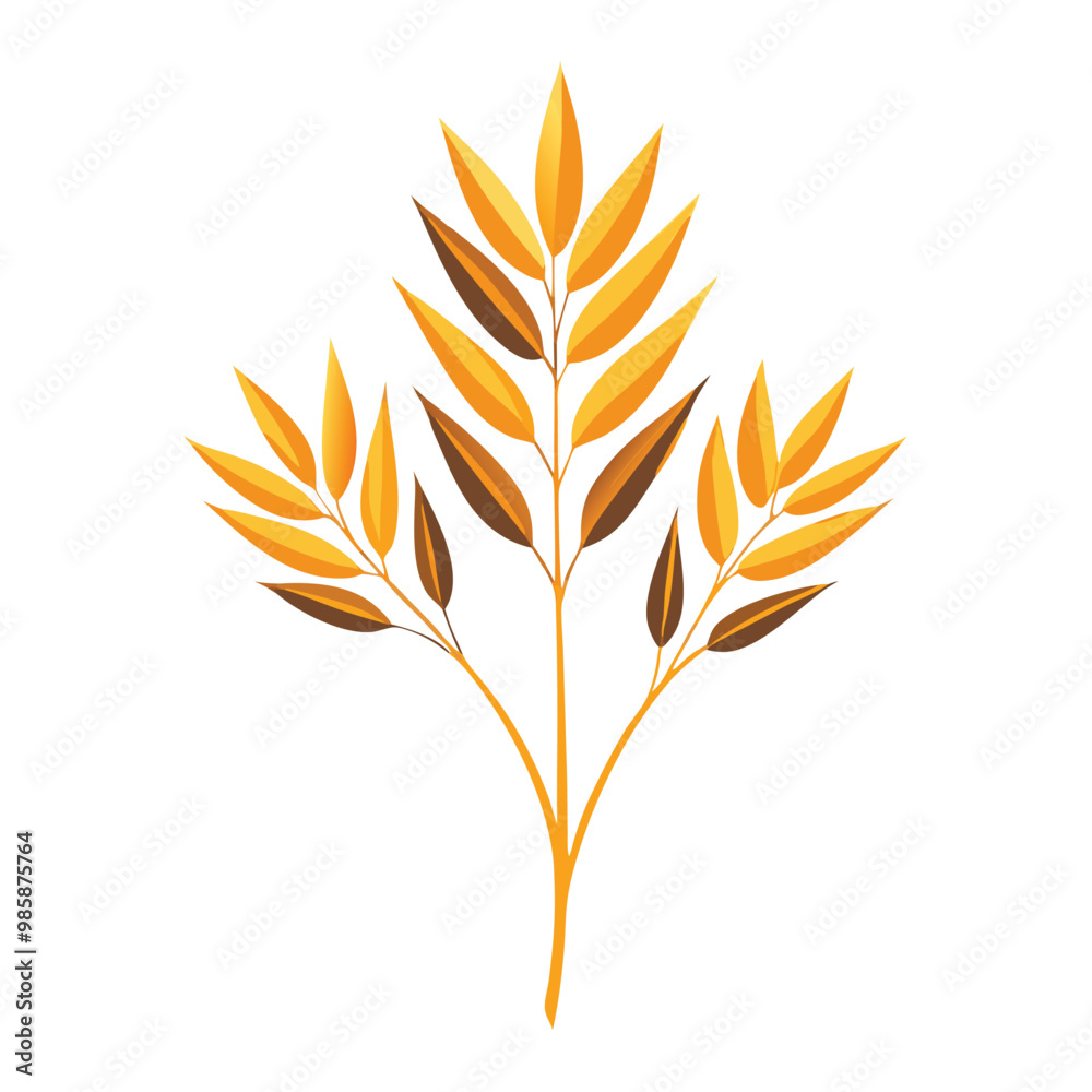 Spikes and grains of oats, vector illustration, isolated white background Spikes and grains of oats, vector illustration, isolated white background