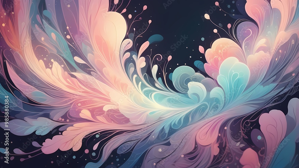 abstract background with flowers