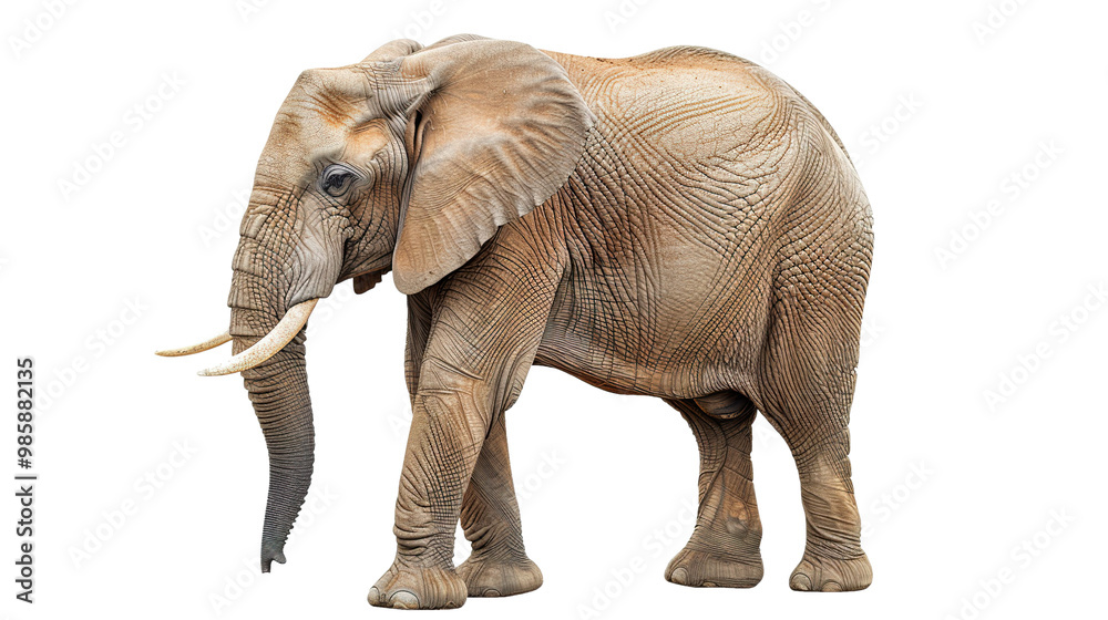 Obraz premium African Elephant isolated on transparent background, png