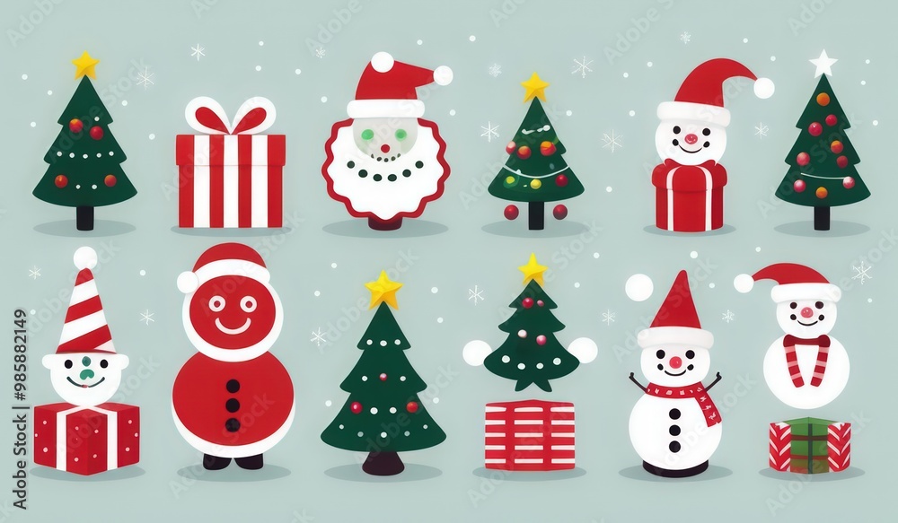 christmas icons set. set of christmas icons. set of christmas elements. new icon design christmas . cute design christmas christmas icons set. set of christmas icons. set of christmas elements. new icon design christmas . cute design christmas