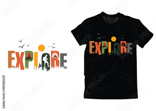 Explore typography Adventurous T-Shirt Design photo