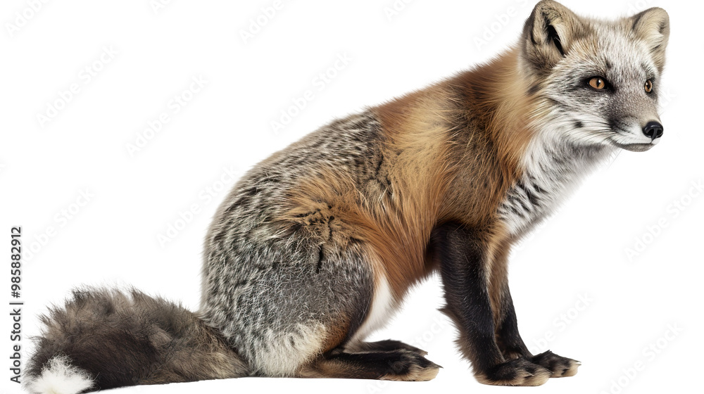 Arctic Fox isolated on transparent background, png Arctic Fox isolated on transparent background, png