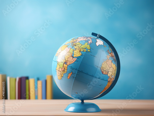 Awesome A globe with pencils and pencils on a table