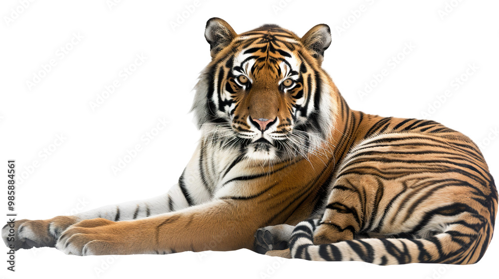 Obraz premium Bengal tiger isolated on transparent background, png