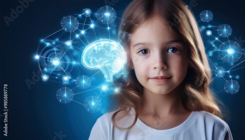 Child's Mind and memory Activity Concept. Generated image