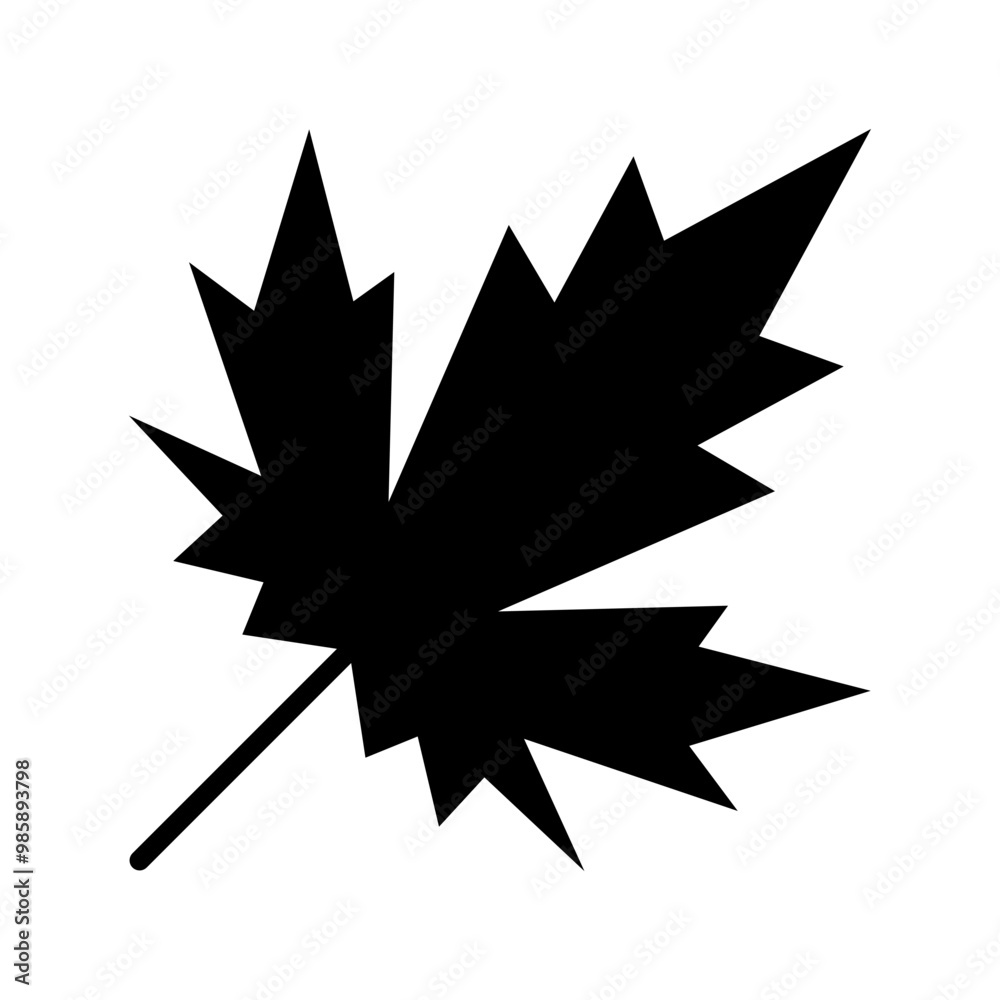 Maple leaf plant icon. Maple leaves silhouette isolated on a white background. Maple leaf plant icon. Maple leaves silhouette isolated on a white background.