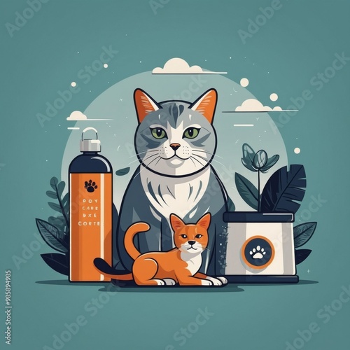 pet healt care design, illustration