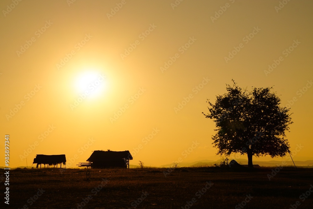 Fototapeta premium sunrise in the countryside