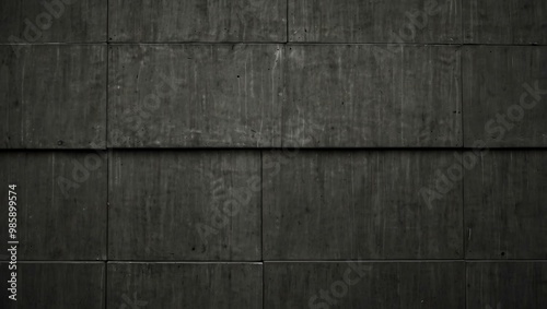 Black and white photo of a gray block wall.