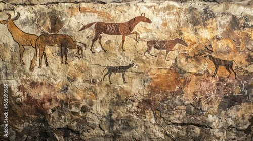 Ancient Cave Paintings Depicting Wildlife