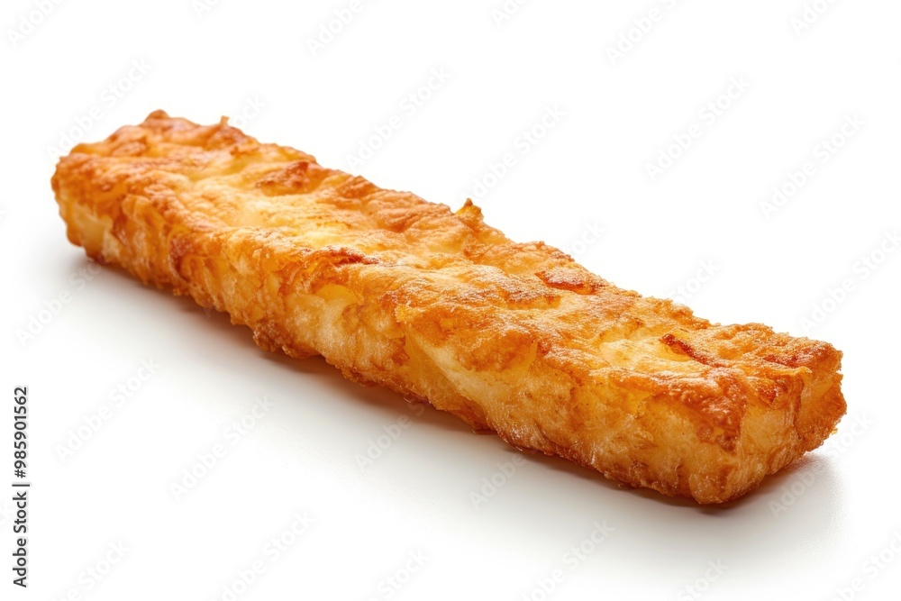 A single cheesy bread roll on a white surface A single cheesy bread roll on a white surface
