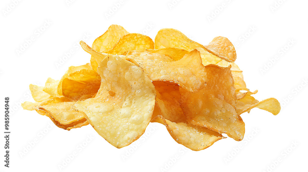 Potato chips isolated on transparent background, png Potato chips isolated on transparent background, png