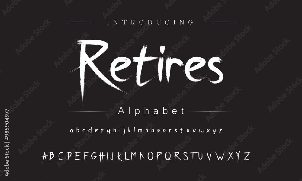 Fototapeta premium Sleek Brush Typeface Collection