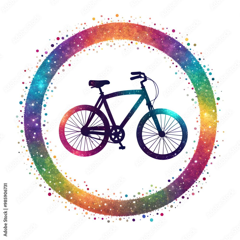 Fototapeta premium Bicycle Logo PNG Transparent Background