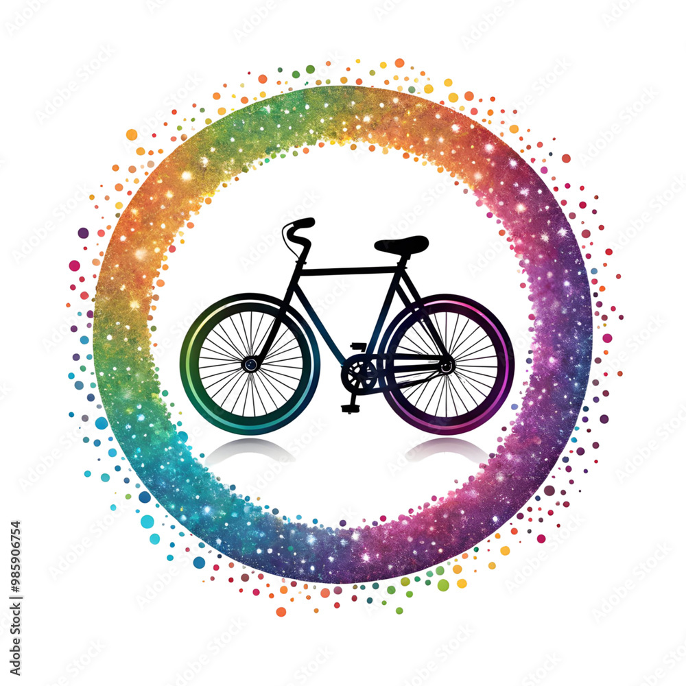 Fototapeta premium Bicycle Logo PNG Transparent Background