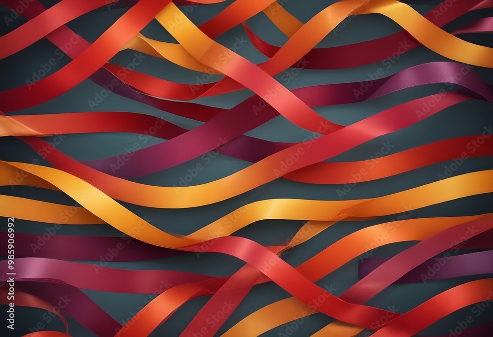 Obraz premium Ribbon multi color abstract background