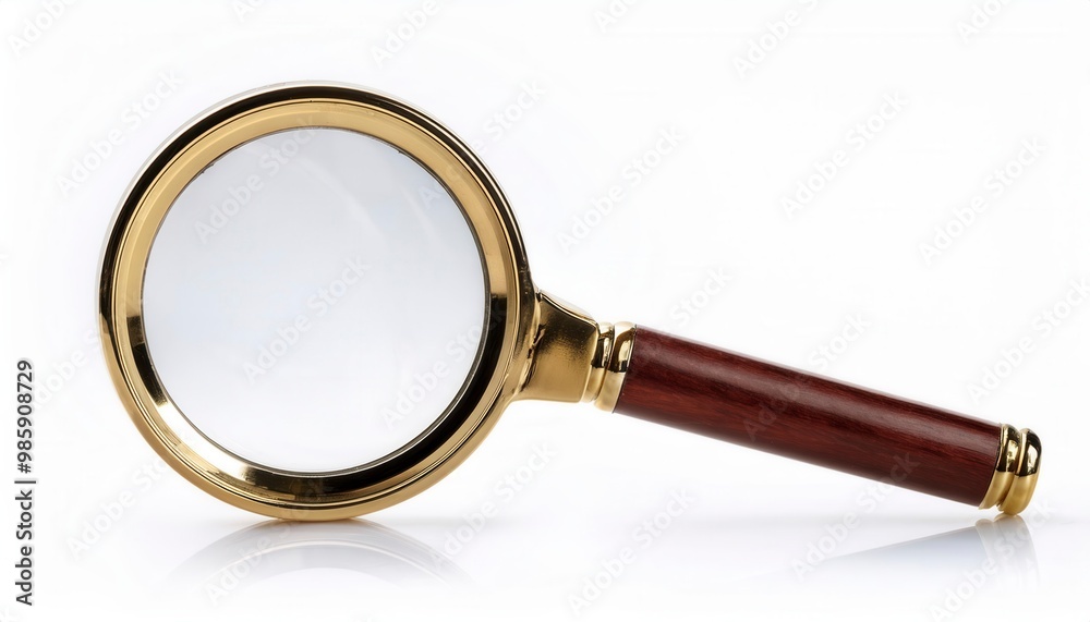Magnifying glass isolated on white. Generative Image Magnifying glass isolated on white. Generative Image