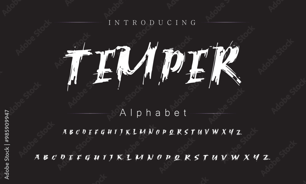 Fototapeta premium Casual Brush Lettering Font
